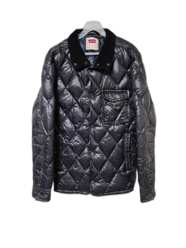 리바이스 정품 오리털 블루종 퀼팅 남자 다이아몬드 남성덕다운패딩점퍼95
