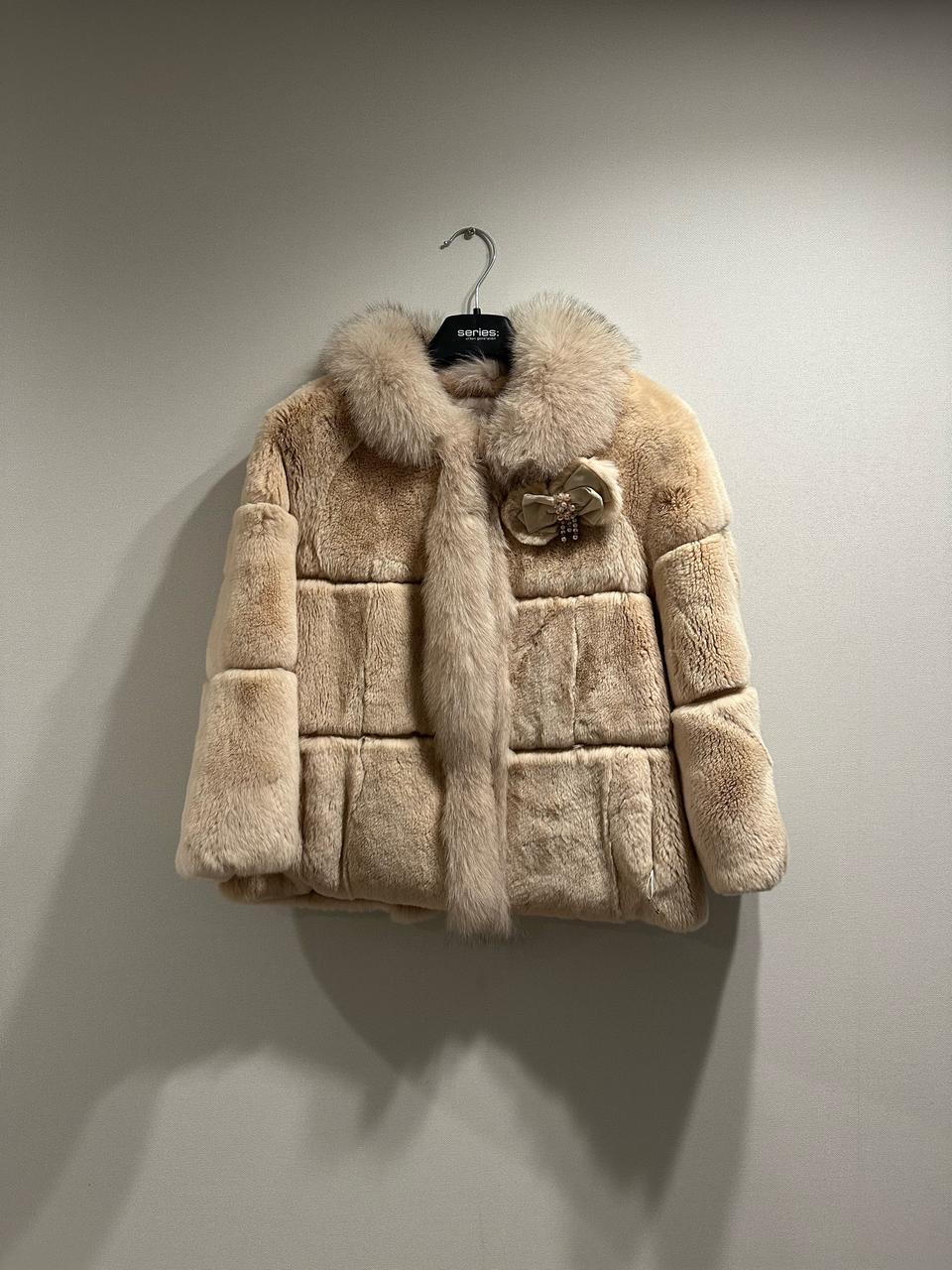 [55] 샤틴 폭스퍼트리밍 토끼털 자켓