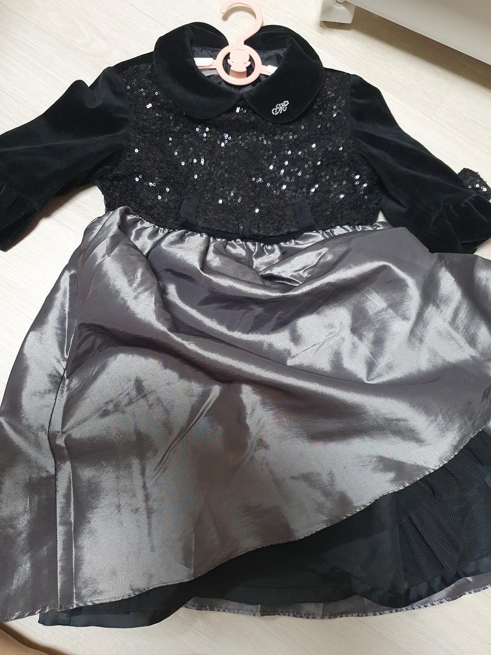 모다까리나 여아 벨벳공단 비즈원피스 7호