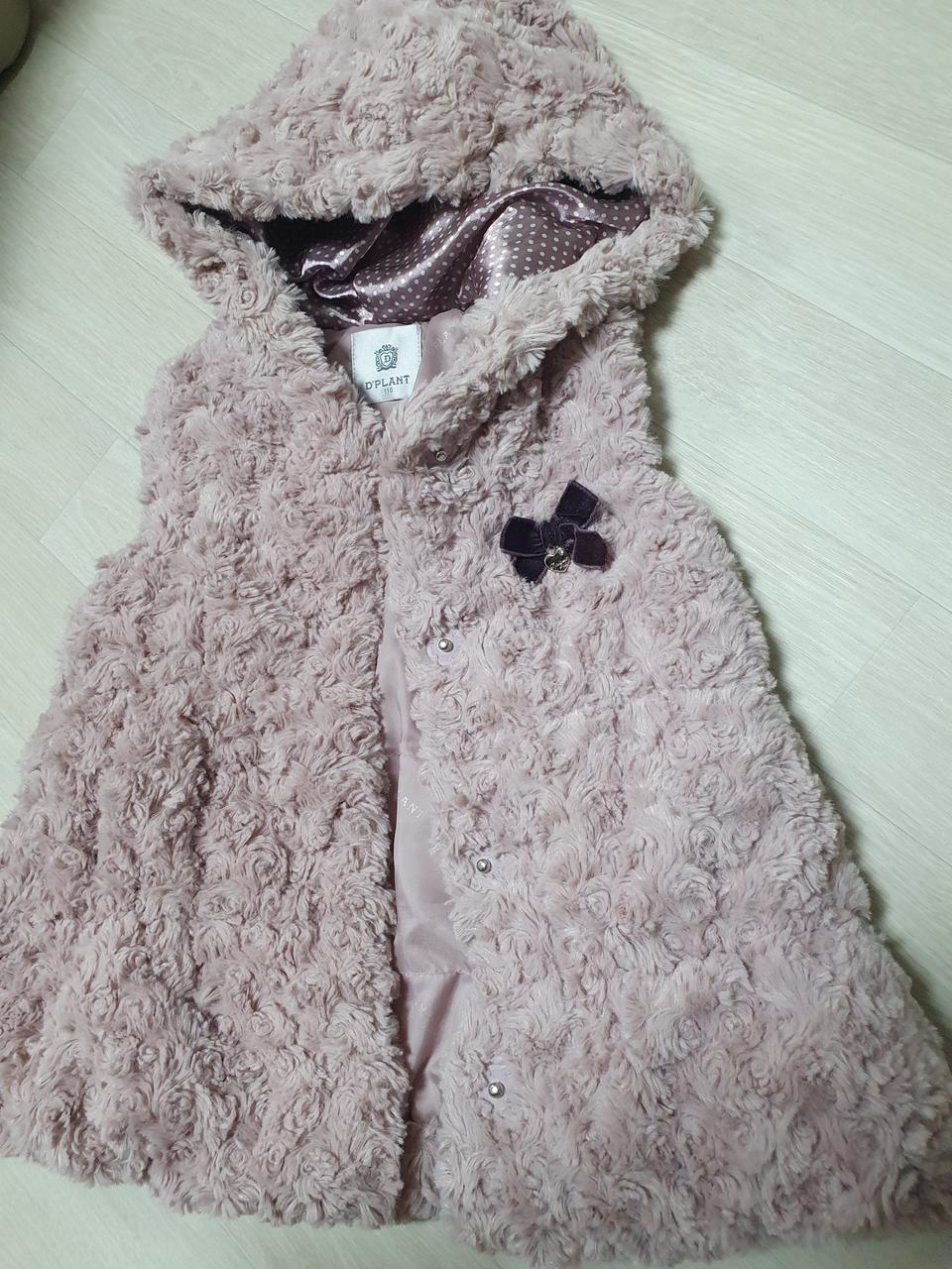 디플랜 여아 장미퍼 조끼 110사이즈