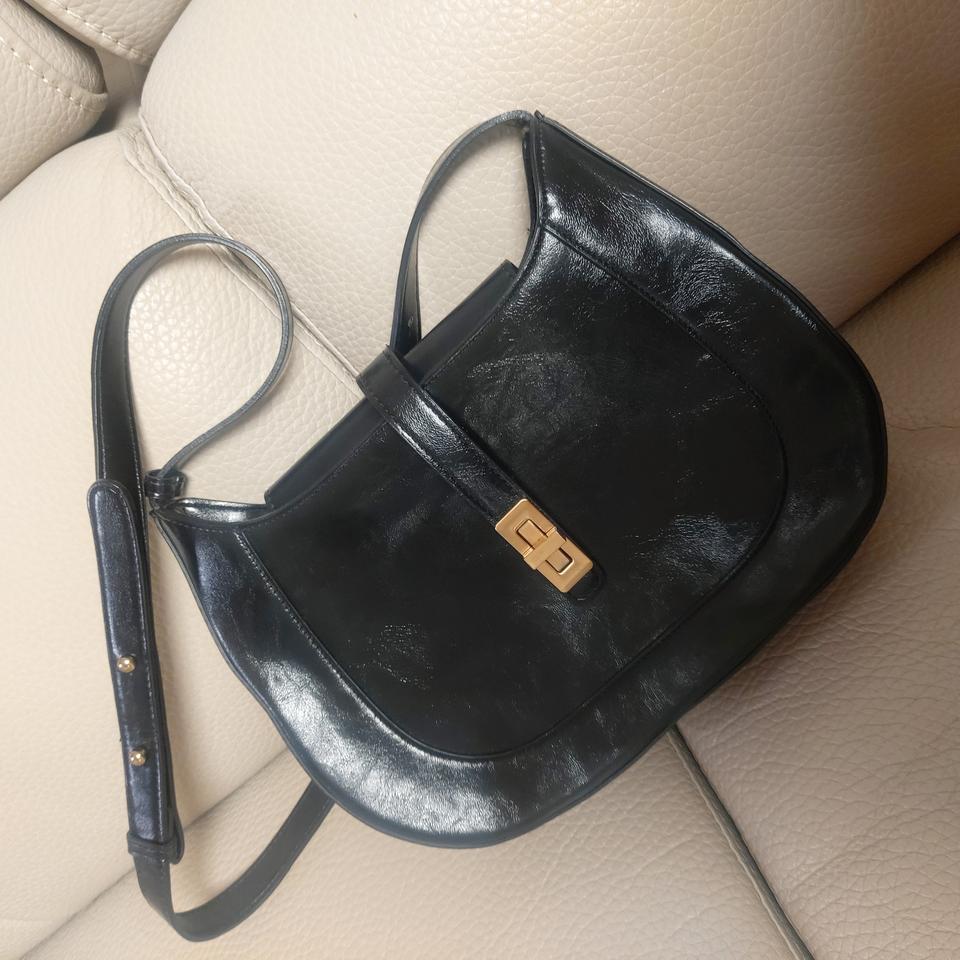 엠제이드 블랙 크로스 숄더백