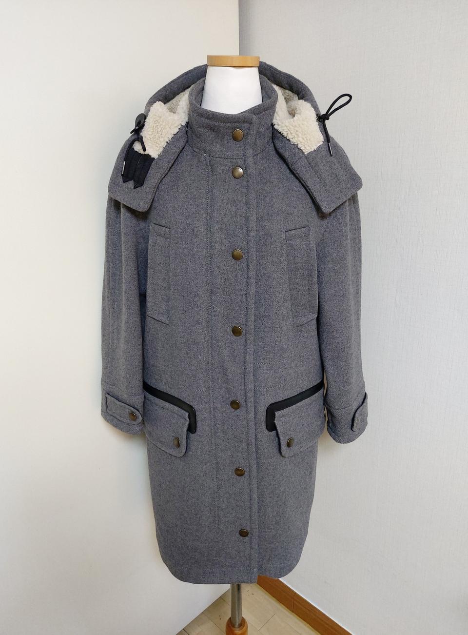 코치(COACH)양털후드 울 코트(XS)55~66