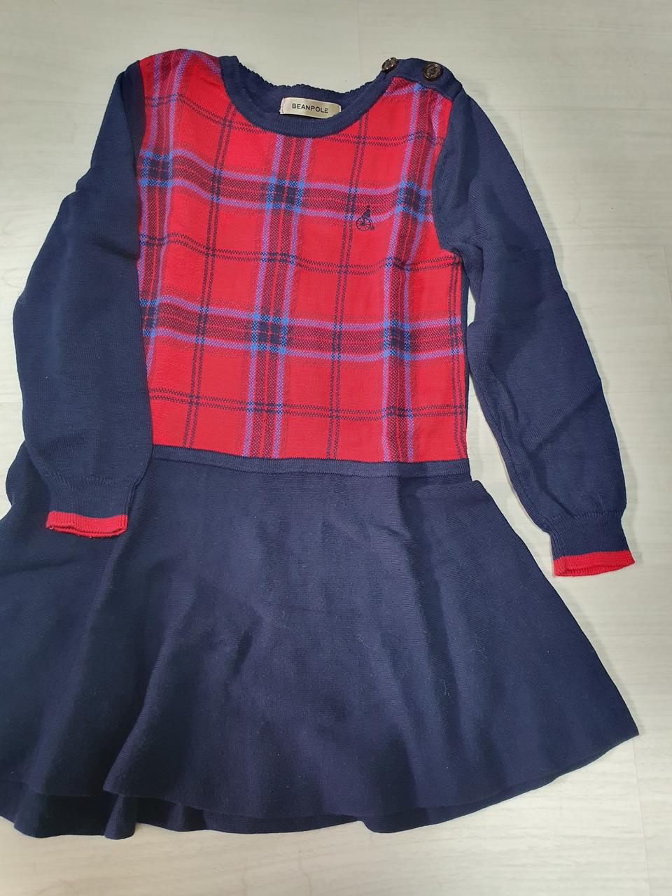 빈폴키즈 여아 니트원피스 4T 네이비