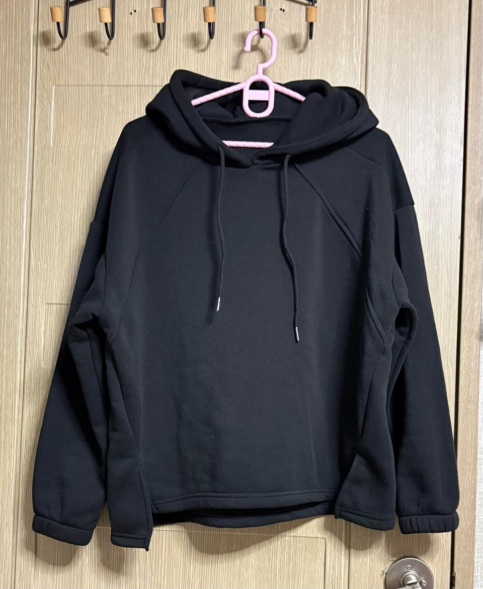 밑단프린팅 기모후드티