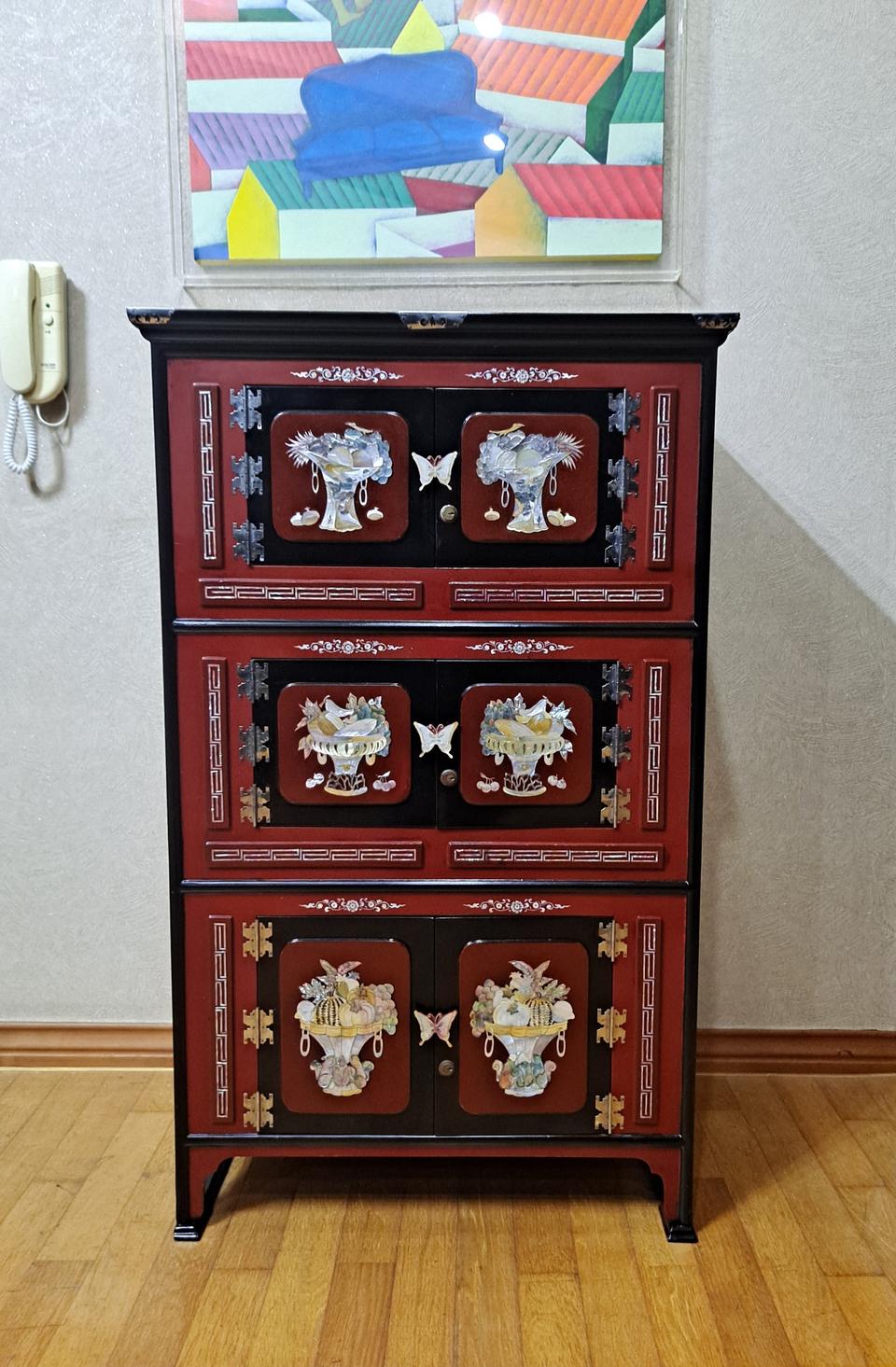 자개장식장 자개애기삼층장