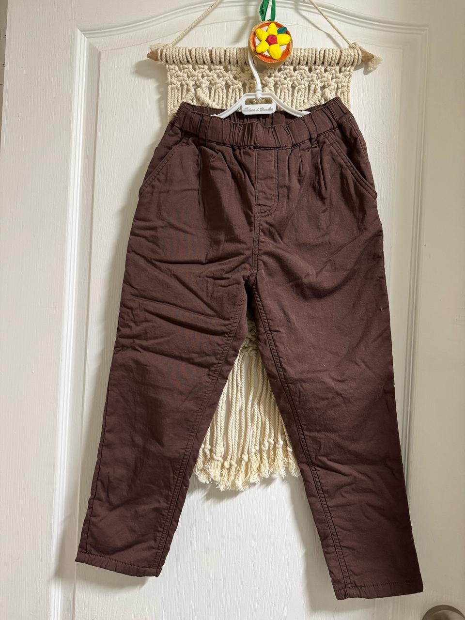 (새상품) 인디고뱅크키즈 아동 기모 안감 핀턱 바지 130