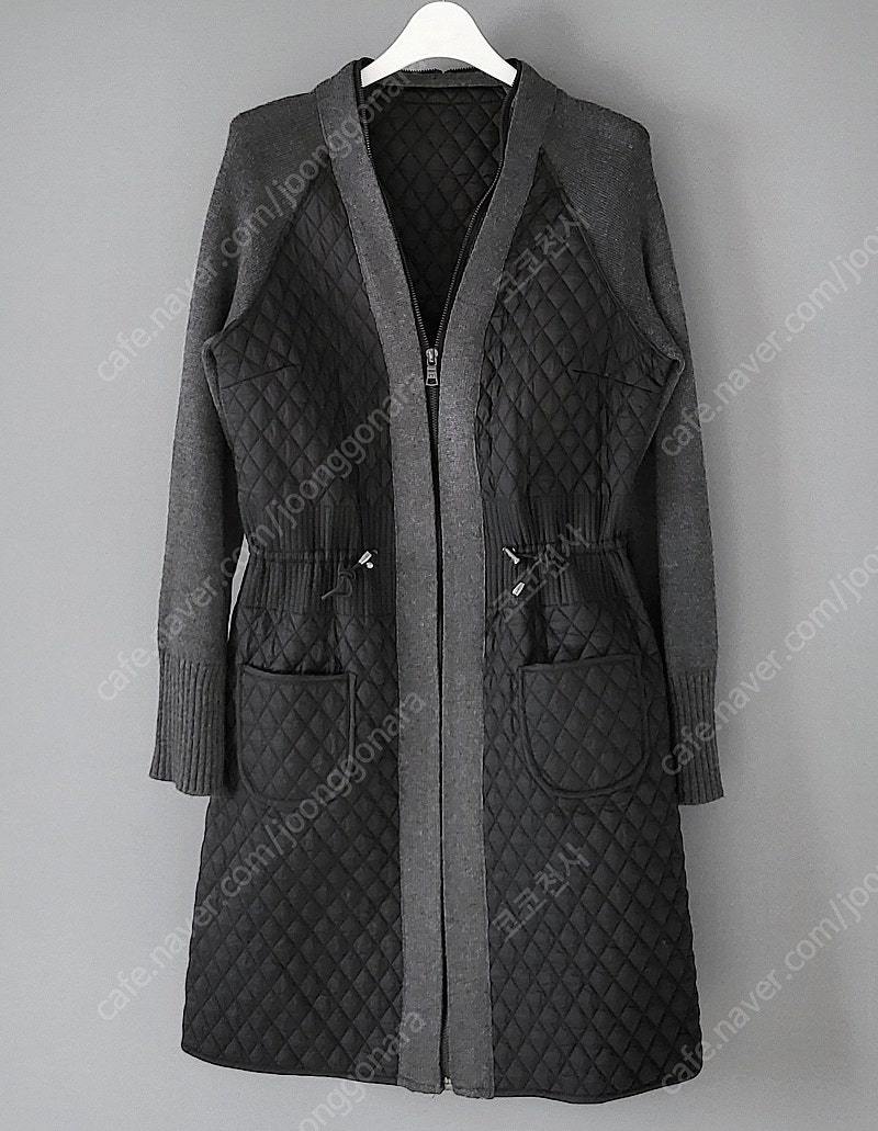 수입의류 다이아퀼팅 니트 원피스 롱가디건 경량패딩 누빔 집업 봄자켓 S