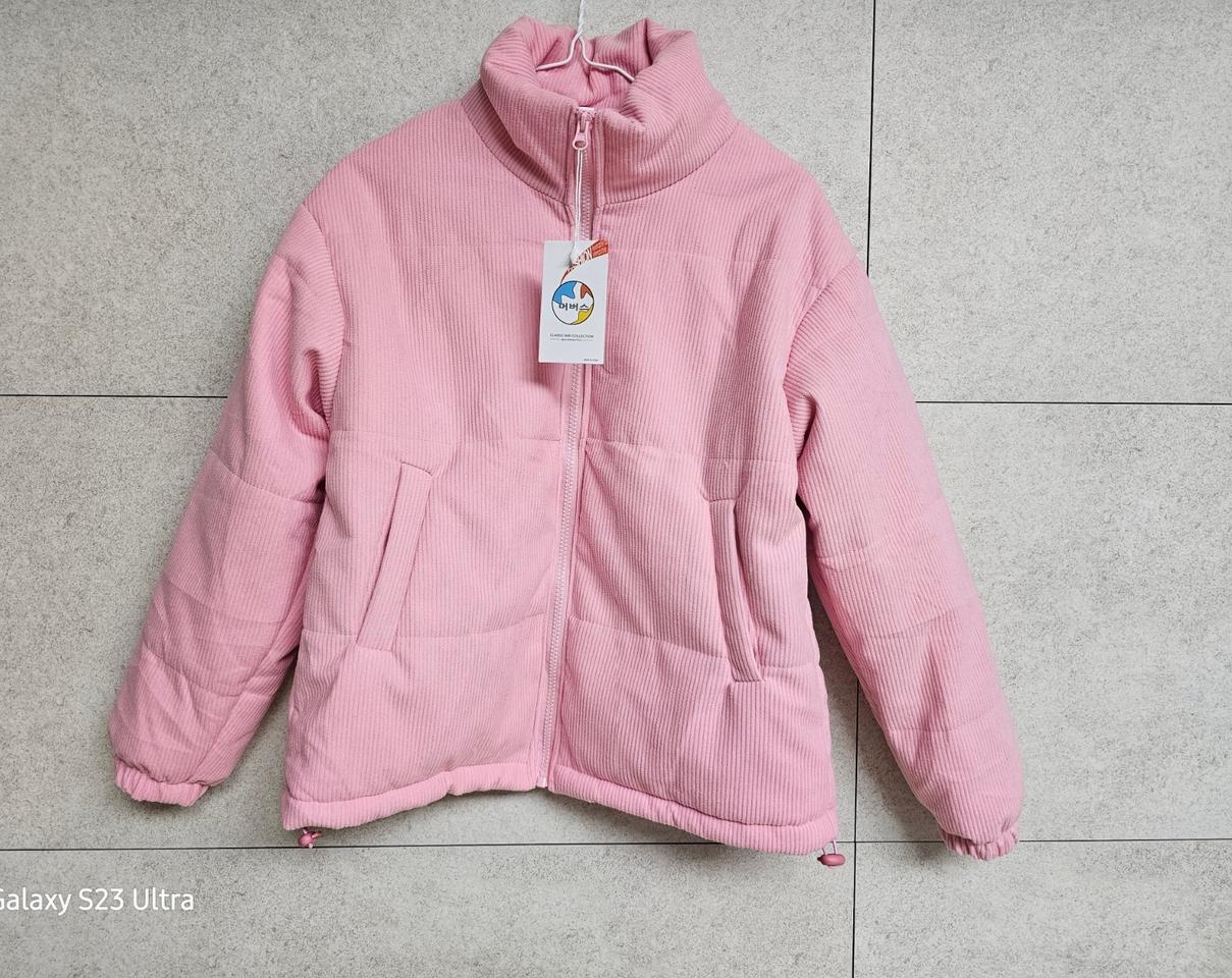 핑크 코듀로이 점퍼