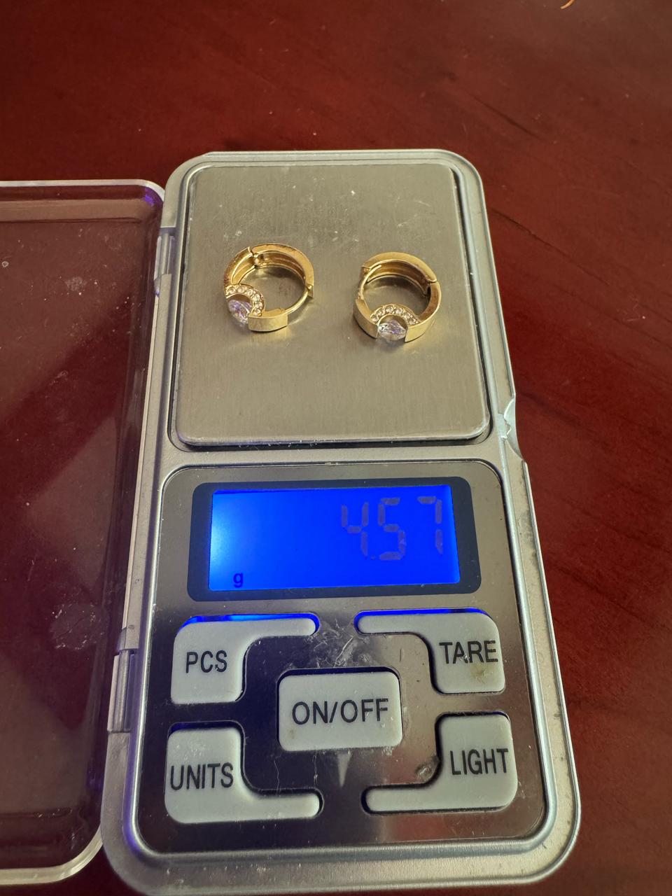 14K 금 링 귀걸이