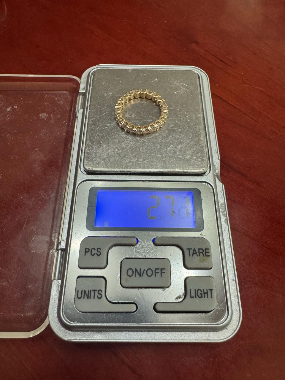 14K 금 테니스 반지