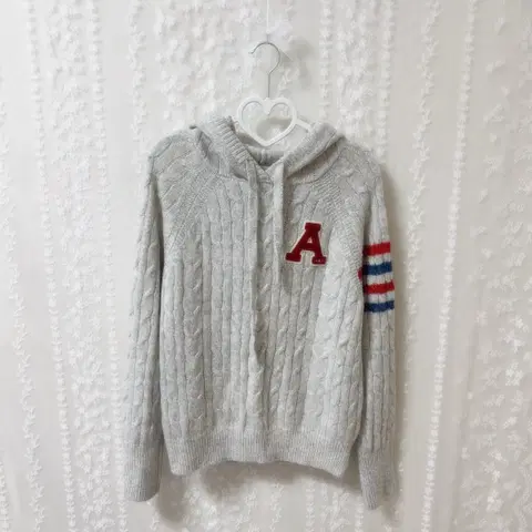 아베크롬비 연그레이 후드 니트 M 긴팔 후드티 니트티