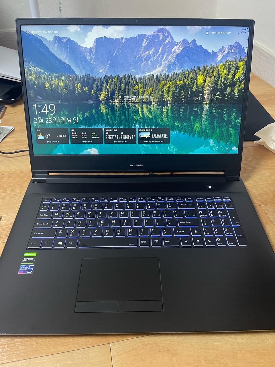 한성 게이밍노트북 17인치 144hz (X7967T)