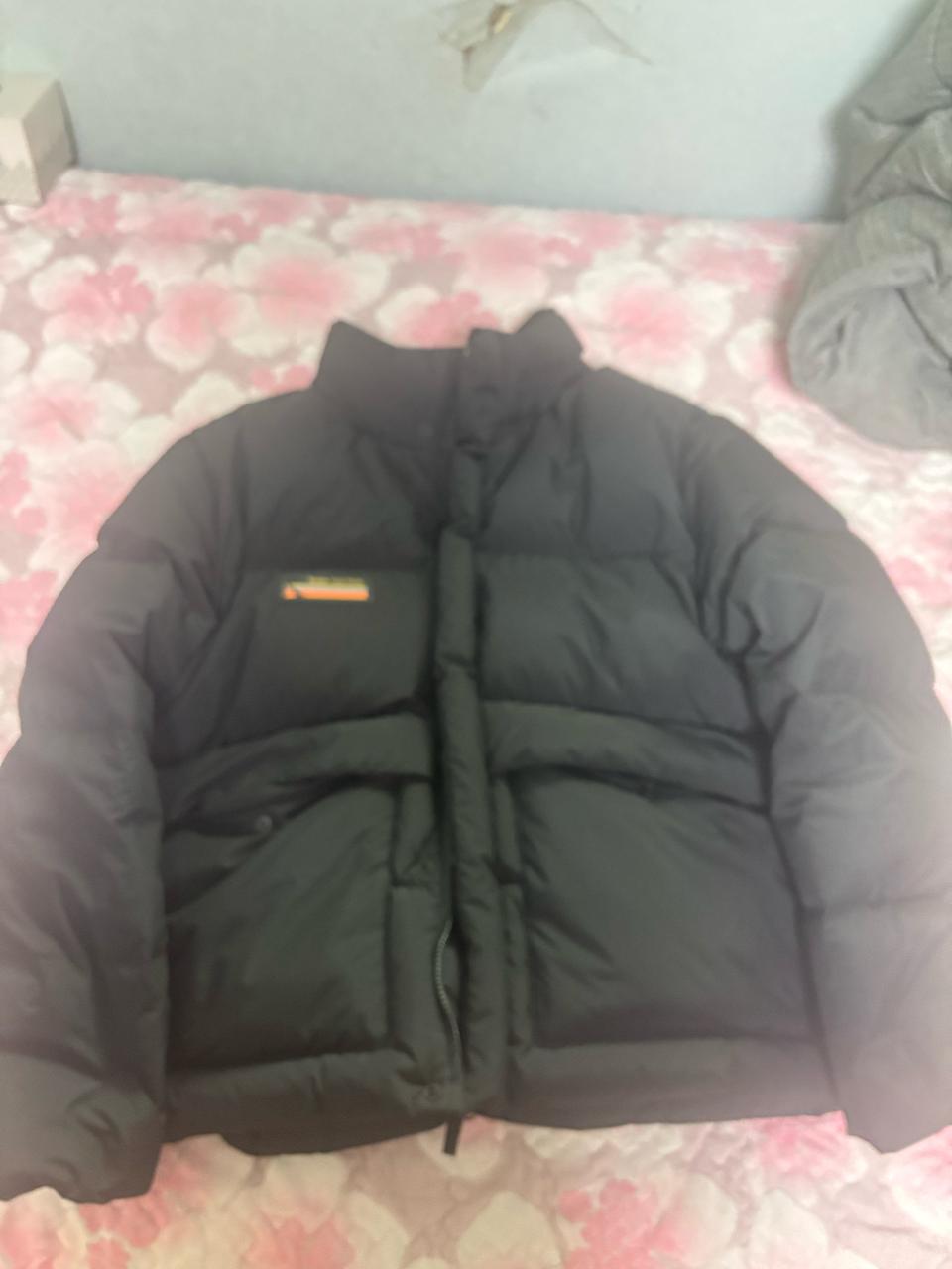 코닥 덕다운 레인보우 숏패딩 블랙 M사이즈 새상품금 판매