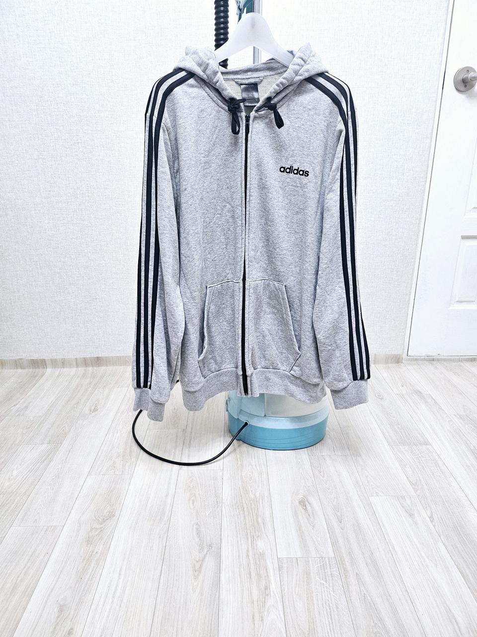 (110)2XL ☆초대장급☆ 아디다스 에센셜 [회검] 트랙탑 후드져지