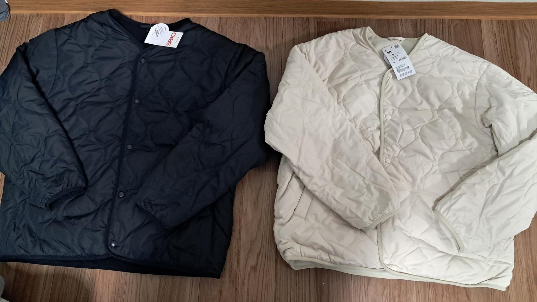 스파오 리버서블 퀼팅 자켓 팝니다