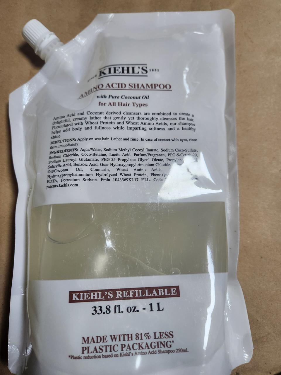 키엘 너리싱 올리브 오일 샴푸 1000ml 리필 미개봉