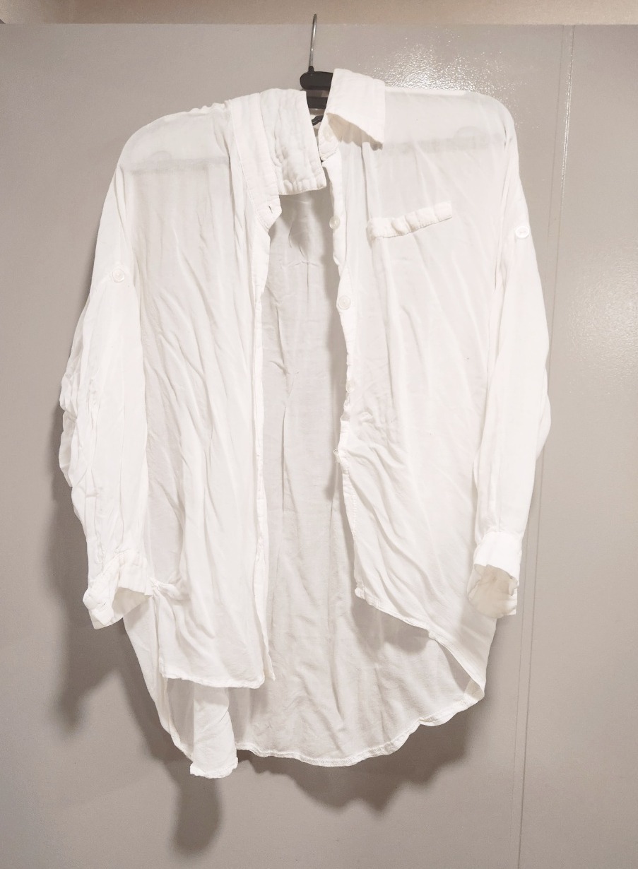 화이트 소재짱좋은 루즈핏 남방, 셔츠 아방가르드