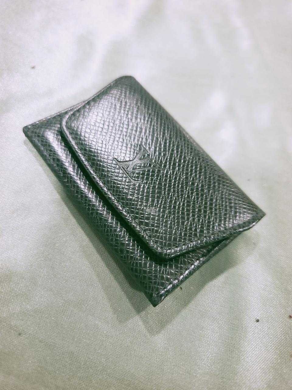 루이비통 딥그린 비즈니스 카드 명함 사진 지갑 (남녀공용)