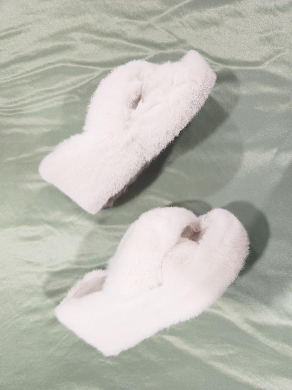 눈사람 토끼 웨지힐 통굽 털슬리퍼 퍼슬리퍼