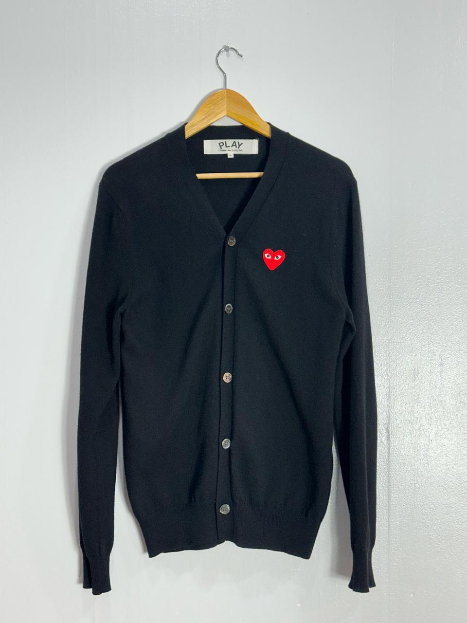 꼼데가르송 레드와펜 가디건 L