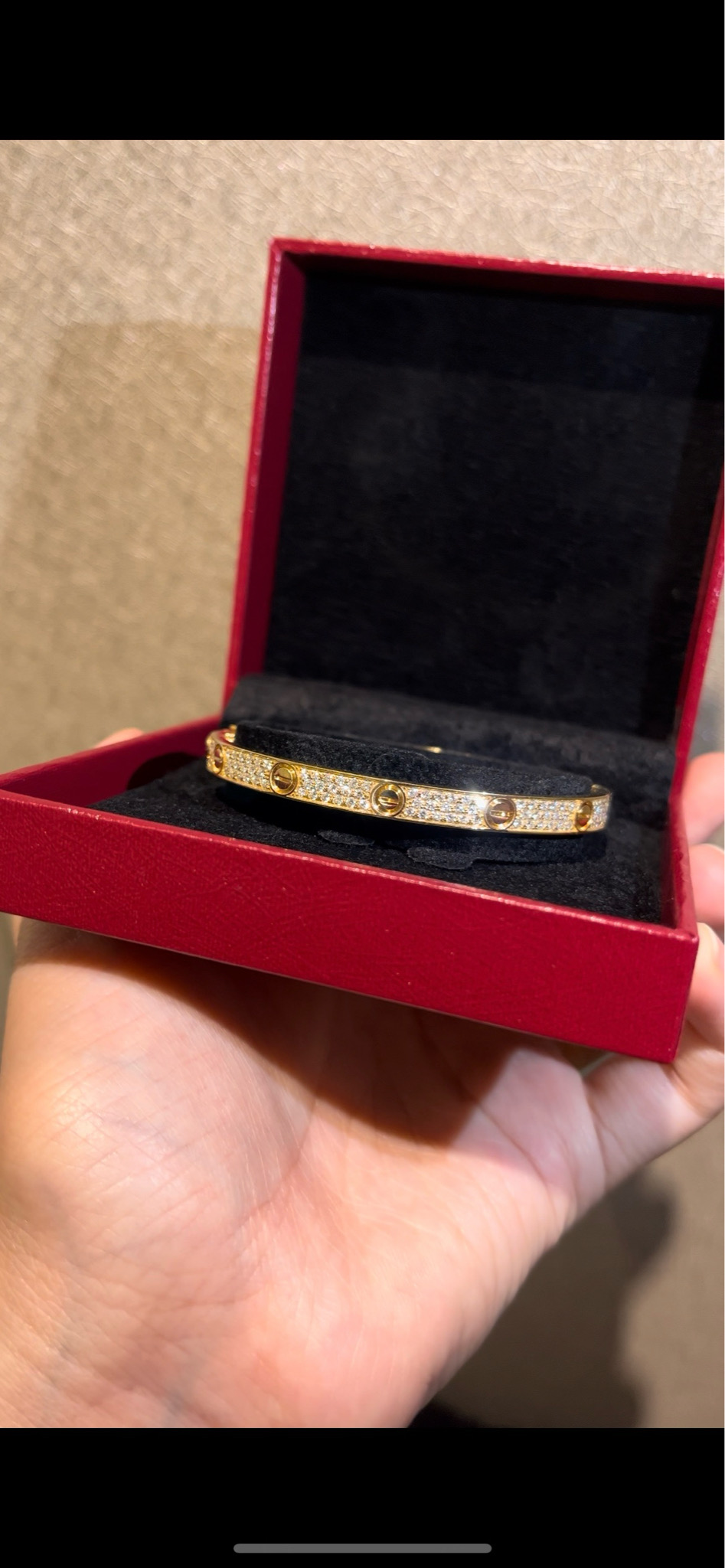 18k 까르띠에 풀파베 러브팔찌