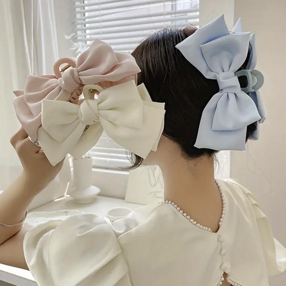 (새상품)리본집게핀 3color세트