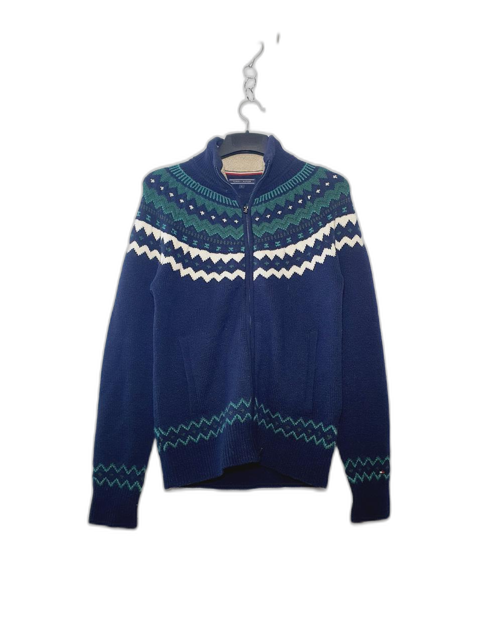 TOMMY HILFIGER 타미 힐피거 노르딕무늬 니트집업