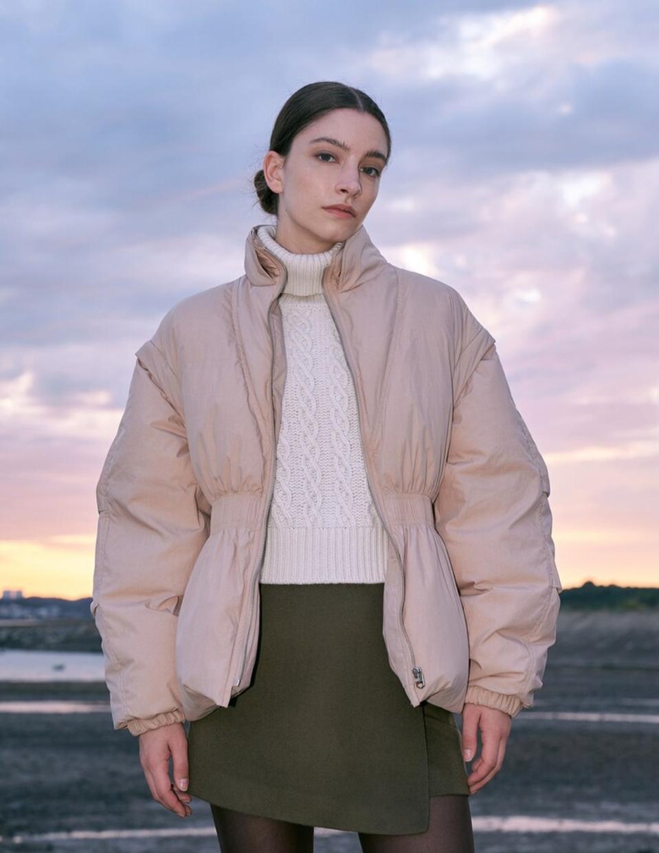 안젤로비안코 Marais 구스다운패딩 (소매탈부착)