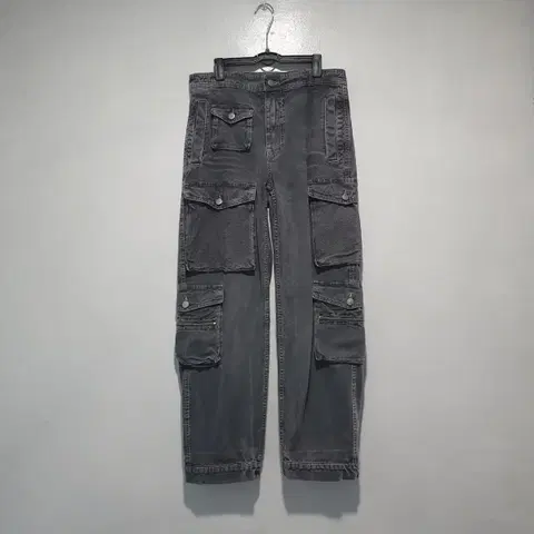 L (33-34인치) ZARA 자라 유틸리티 카고 팬츠 다크 그레이 희귀