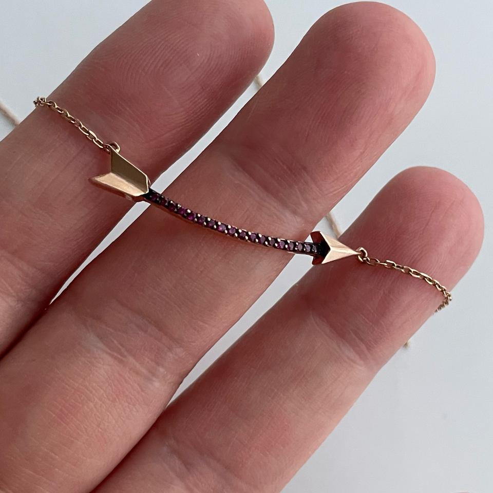 14k 루비 화살촉 목걸이