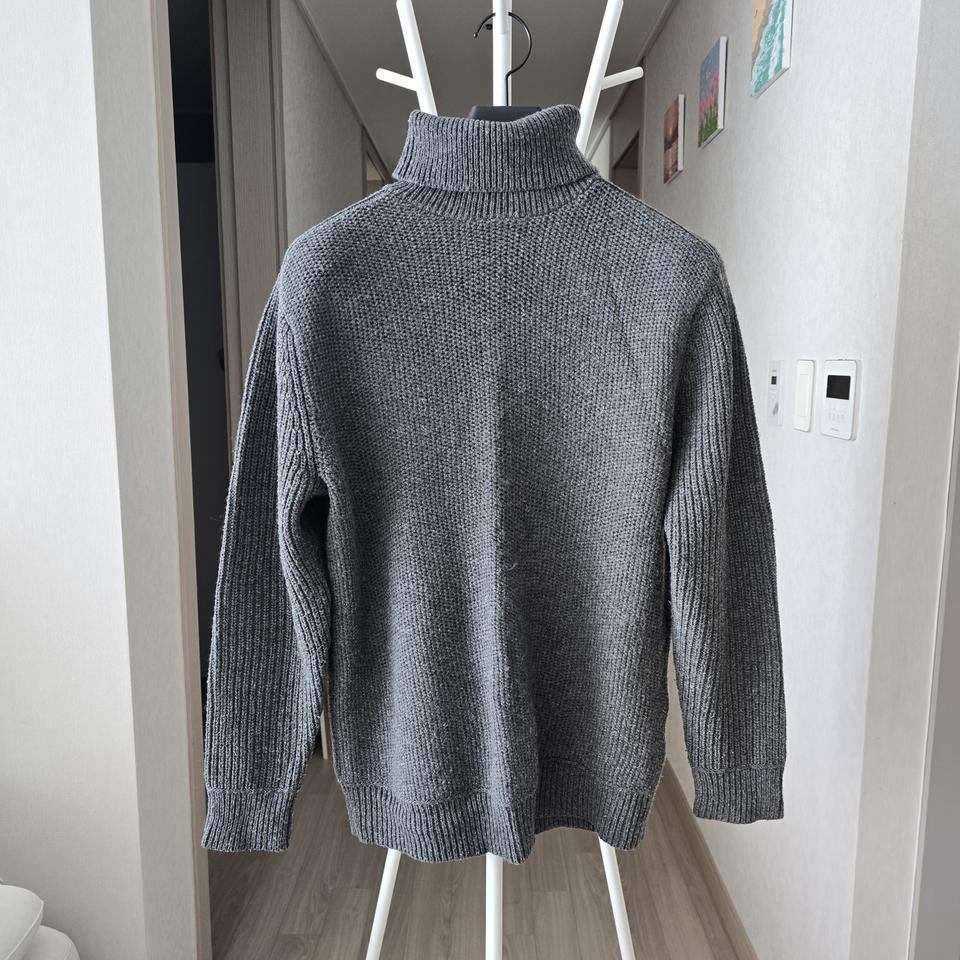 [XL]유니클로 울 터틀넥 니트 그레이