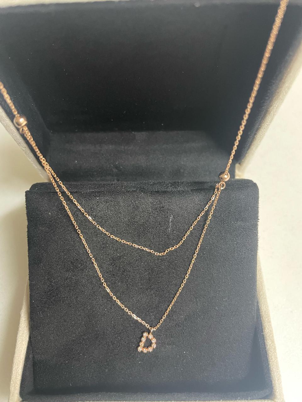 14k 디디에두보 두줄 목걸이