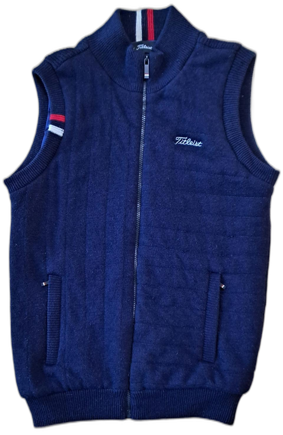 타이틀리스트 캐시미어 혼방 니트 조끼 90