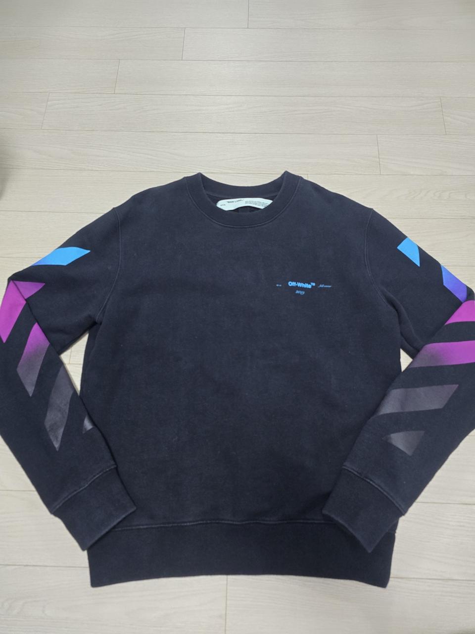 정품 오프화이트 그라데이션 맨투맨