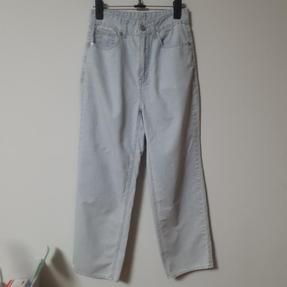 에잇세컨즈 카치온 연청 와이드 팬츠 바지