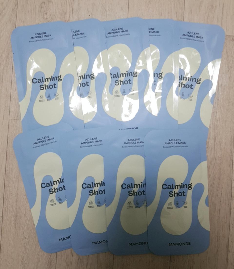 마몽드 카밍 샷 아줄렌 앰플 마스크팩 23ml 새상품 9개 세트