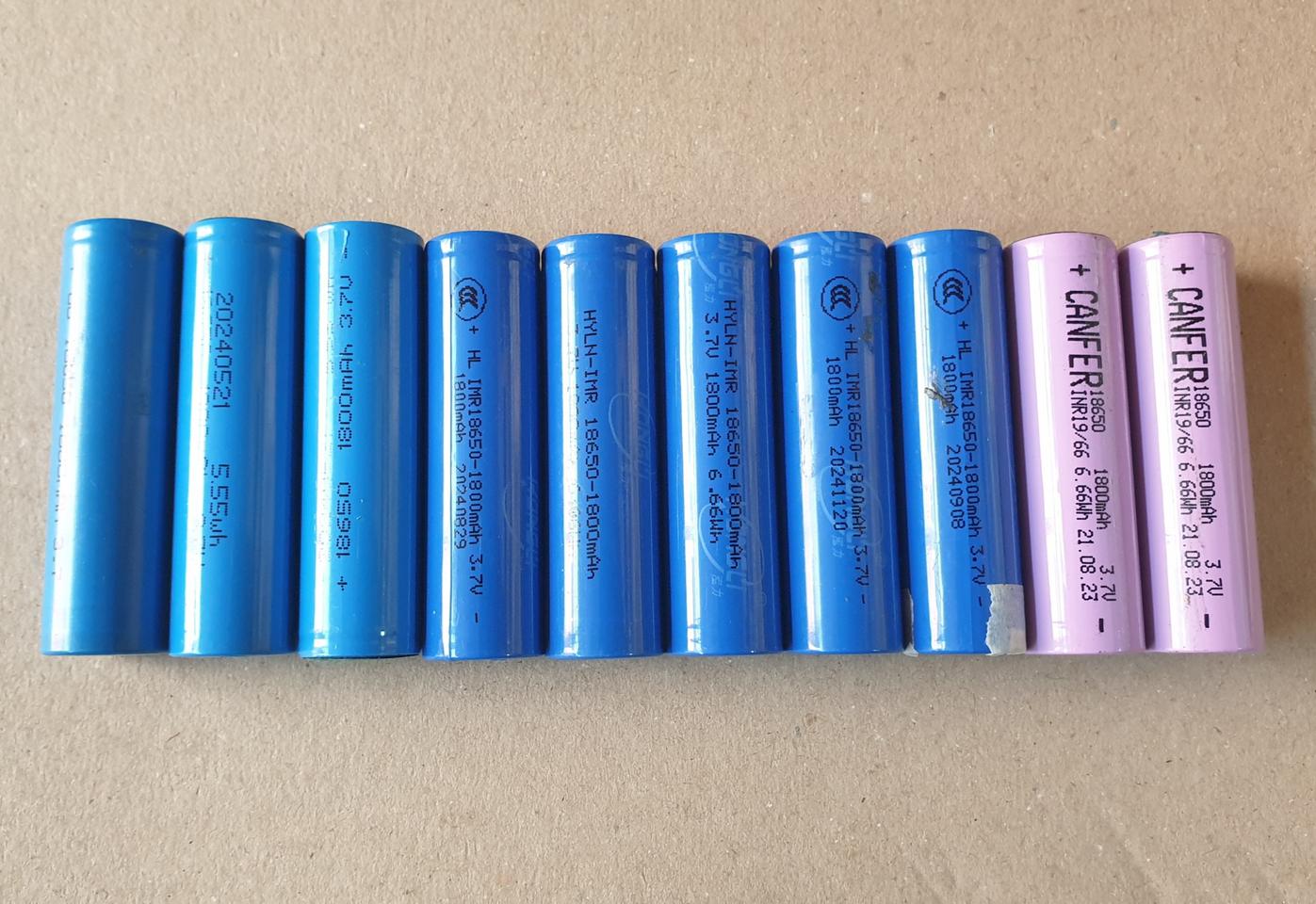 1800mah 18650 충전배터리 10개