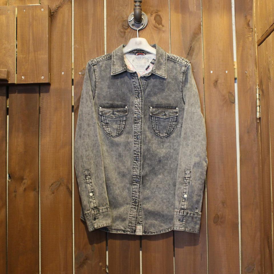 S 정품 타미힐피거 흑청남방