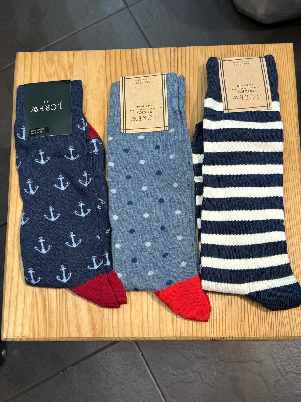 J.CREW 남성 패션양말 / 새상품 3켤레 택포