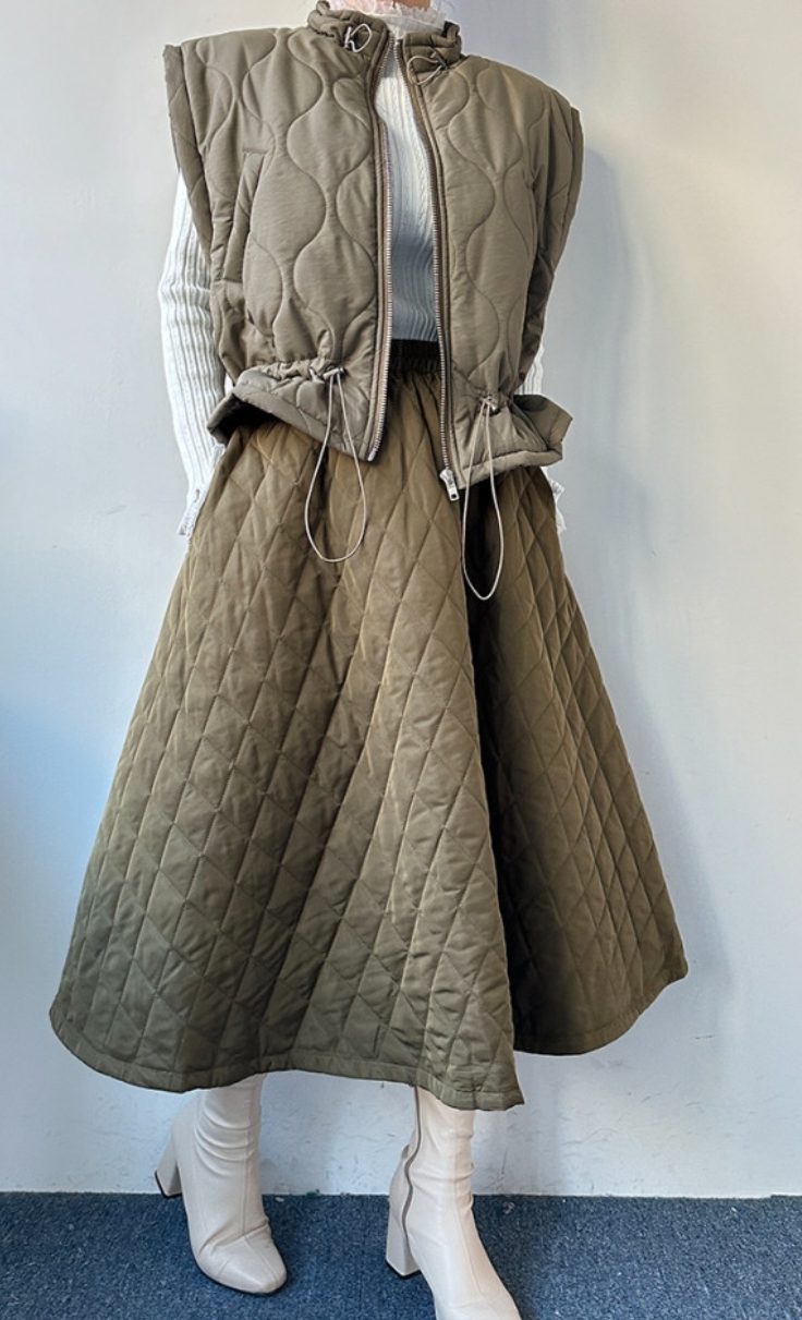 ❤누빔스커트 패딩스커트 퀼팅스커트