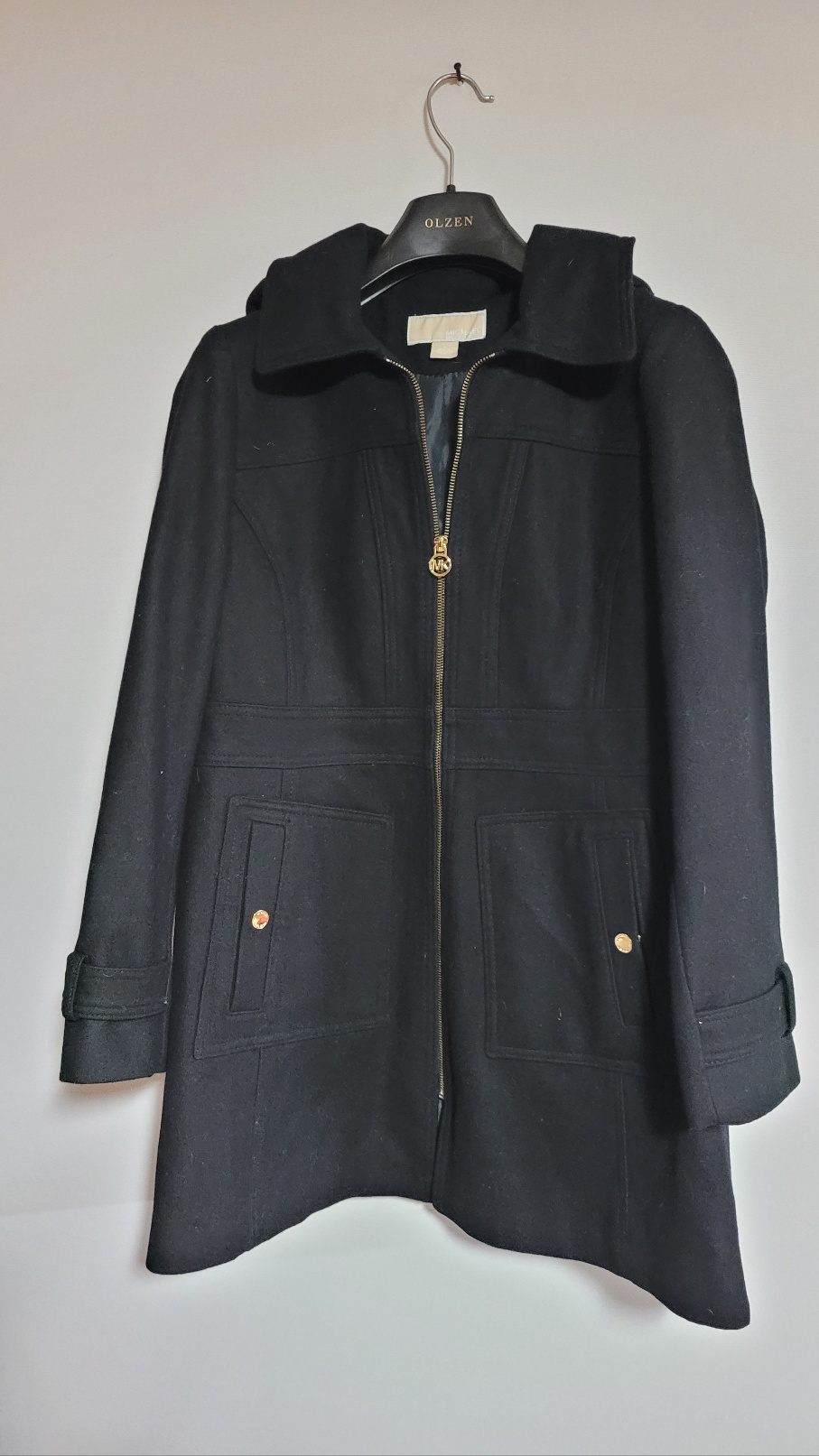 마이클코어스 울 블랙 코트 55/66