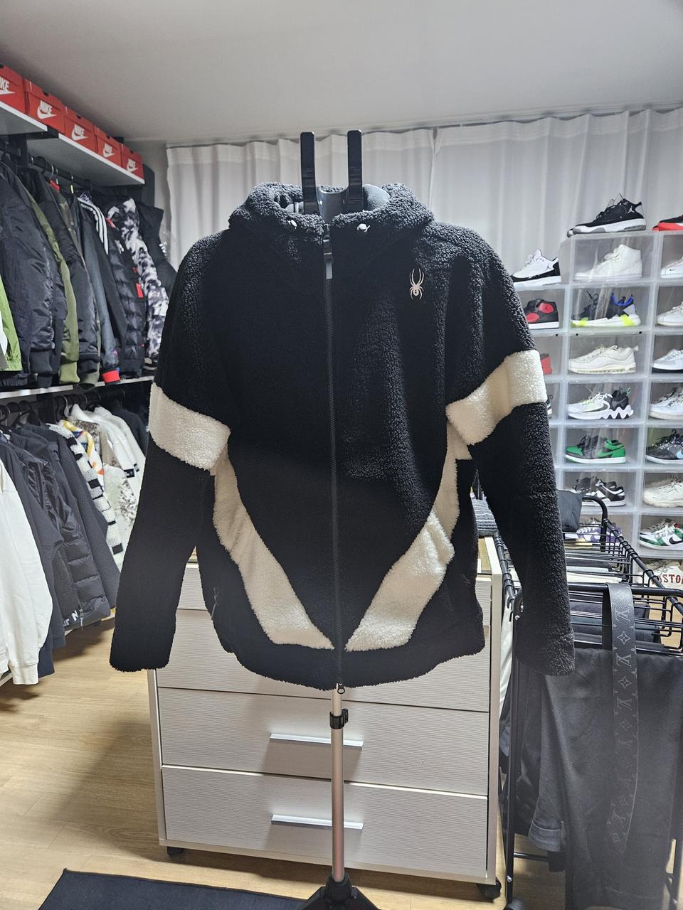 스파이더 블랙 후리스집업 정품(새상품) 남녀공용