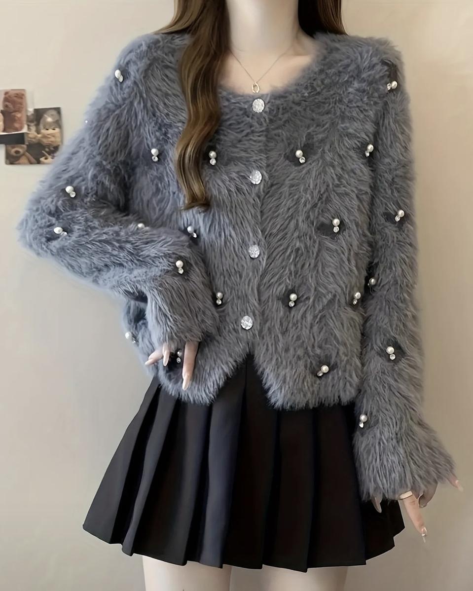 그레이진주보들가디건