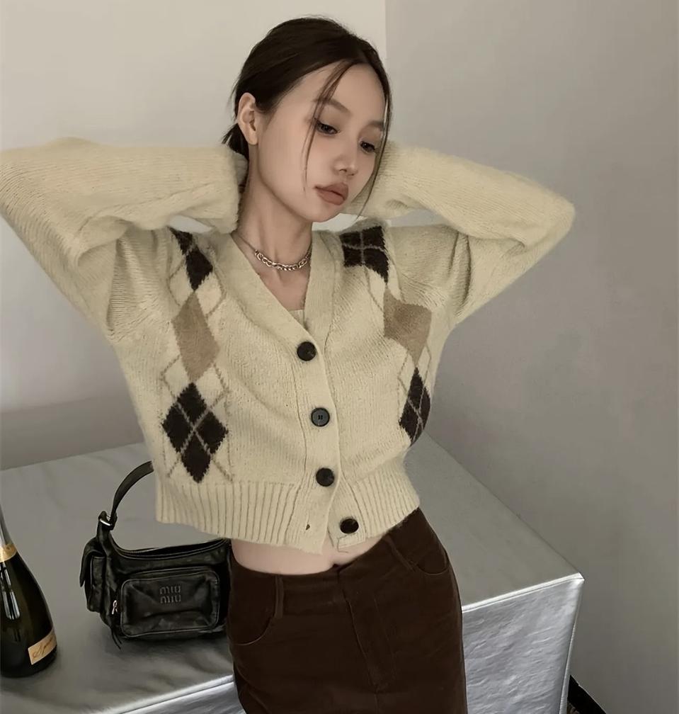 아가일탑가디건셋트