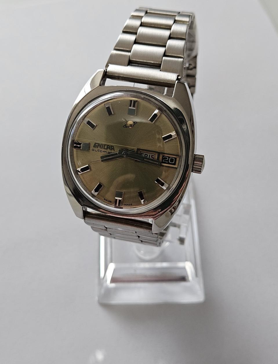 빈티지 에니카 여성용 자동메탈시계