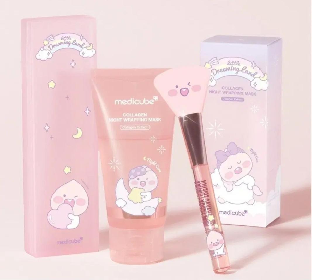 메디큐브 콜라겐 나이트 랩핑마스크(리틀어피치)