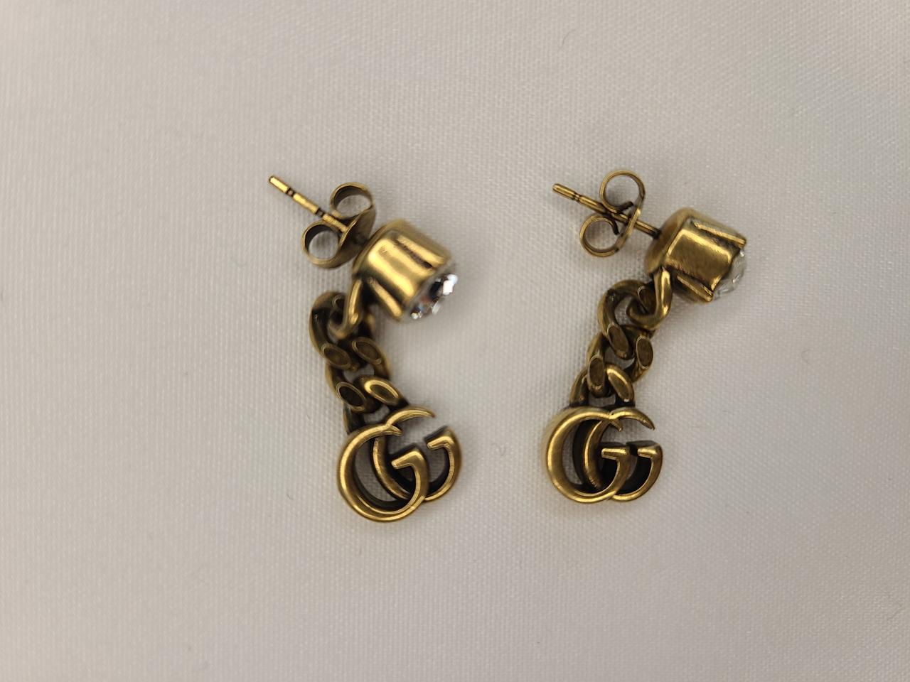 구찌 크리스탈 더블G 귀걸이