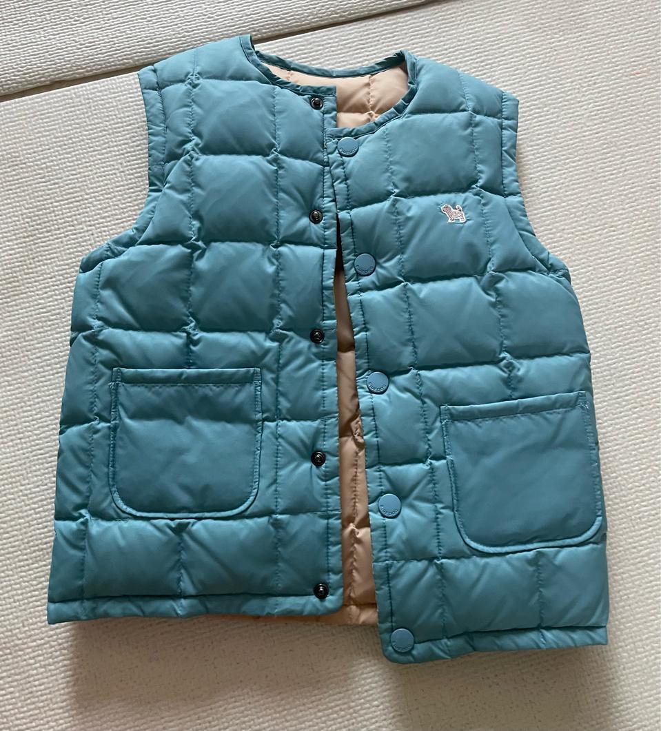 블루독 오리털 패딩 조끼