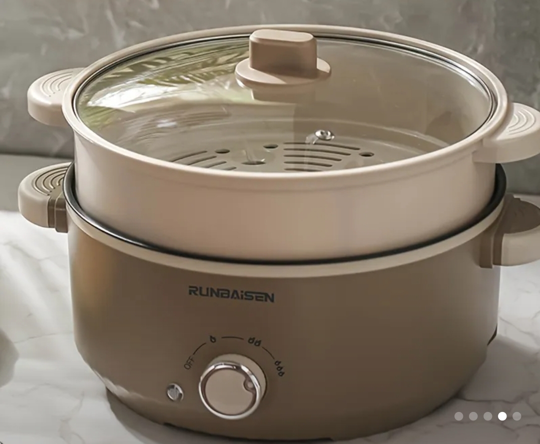 다용도 2-in-1 전기 밥솥 스팀기 - 가정, RV, 사무실 및 기숙사