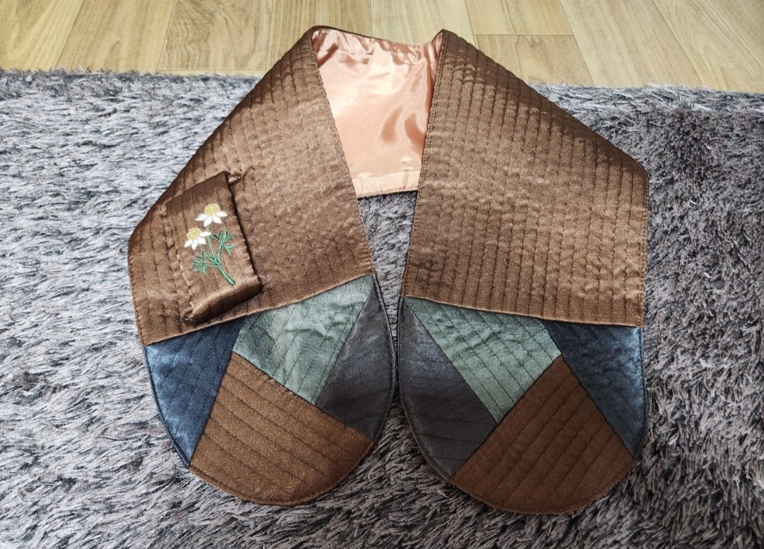 누빔한복목도리